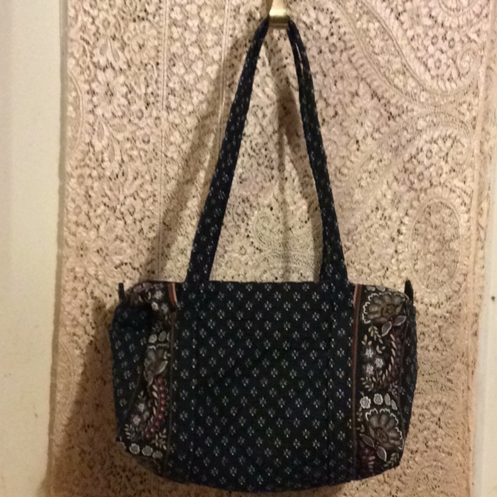 Black Cloth floral bag